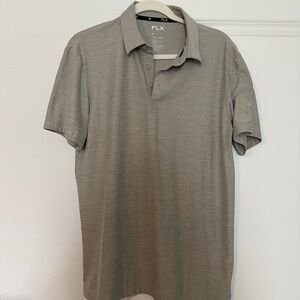 Gray Polo Shirt with Classic Collar and Relaxed Fit